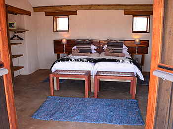 Chobe Elephant Camp: Blick in ein Chalet Chobe Elephant Camp: Blick in ein Chalet