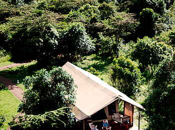 Karen Blixen Camp: Gästezelt aus der Luft Karen Blixen Camp: Gästezelt aus der Luft