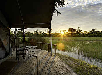 Little Machaba Camp: Blick von der Terrasse