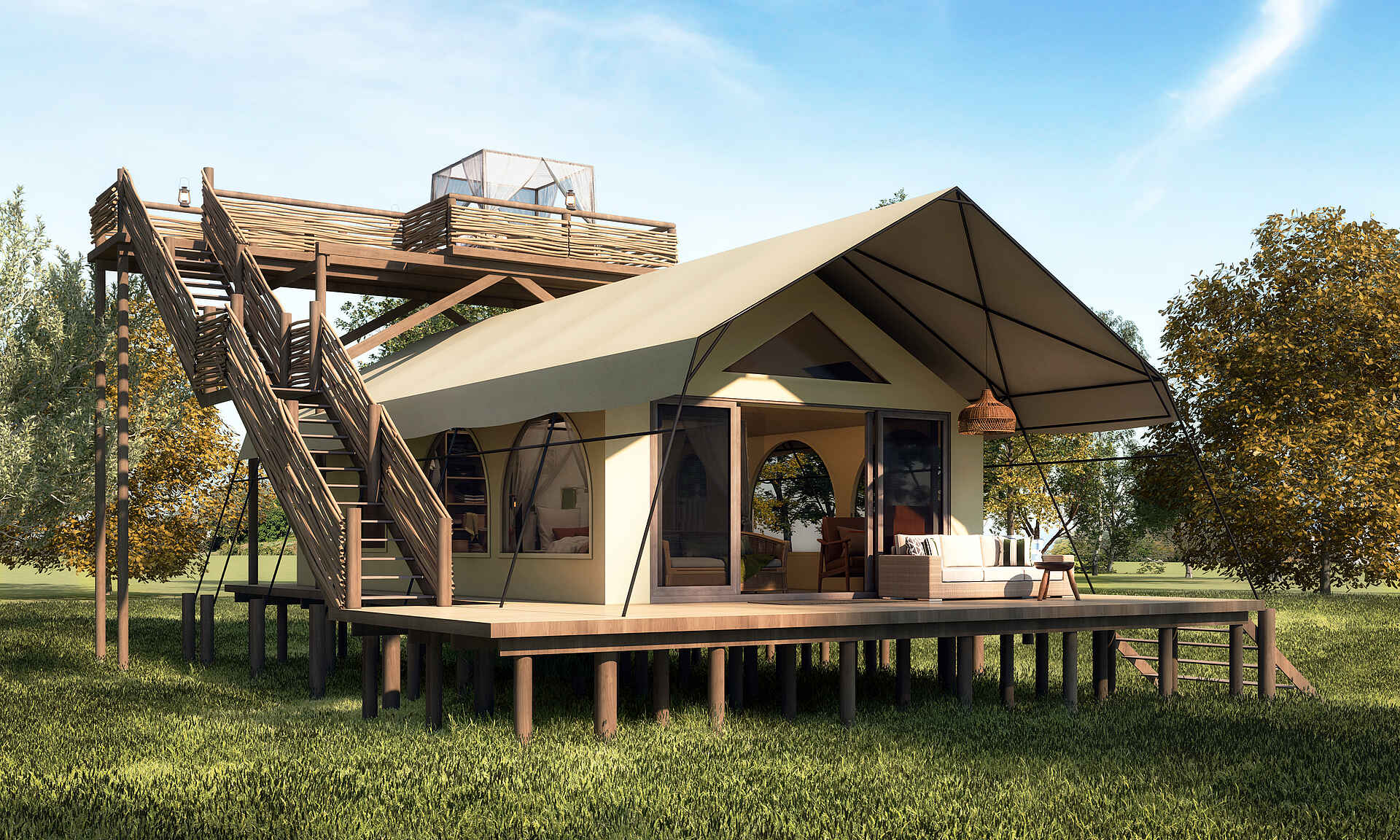 Tumani Tented Camp: Vorderansicht Gästezelt
