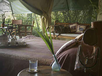 Kicheche Mara Camp: Blick auf die private Terrasse Kicheche Mara Camp: Blick auf die private Terrasse