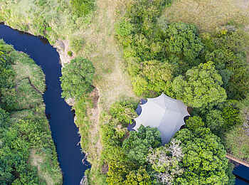 Mara Plains Camp: Das Camp von oben Mara Plains Camp: Das Camp von oben