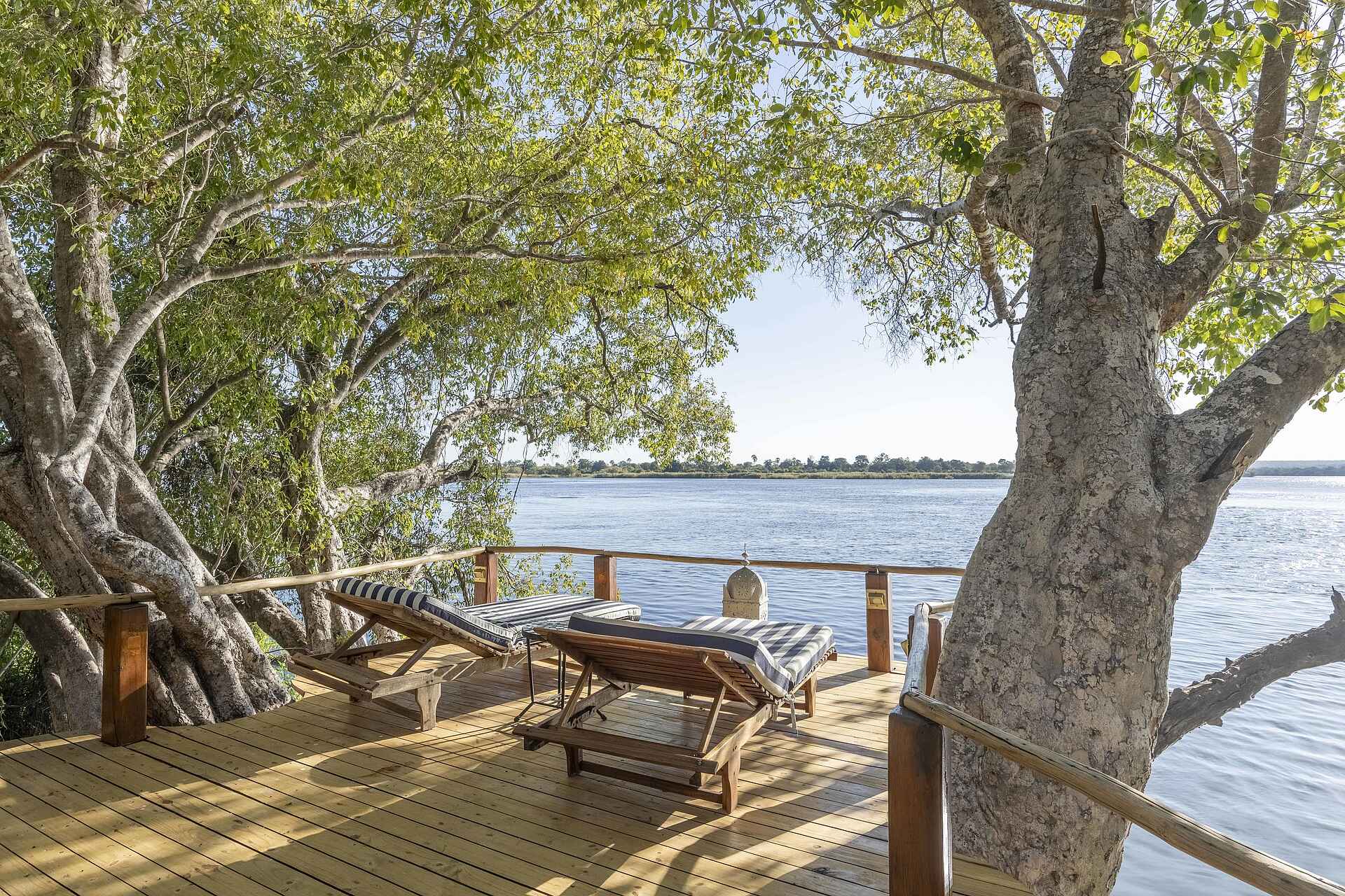 Tongabezi Lodge: Veranda des River Cottage