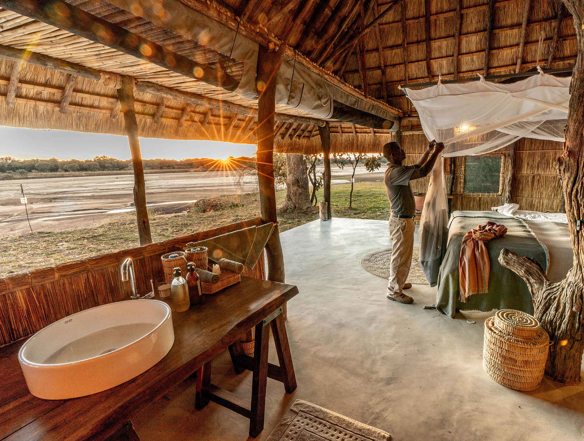 Gästeunterkünfte, Kakuli, Luangwa, Luangwa River, Luwi River, Luxus, Nachhhaltigkeit, Natur, Norman Carr, Norman Carr Safaris, Panorama, Sambia, South Luangwa National Park, Time + Tide, Time + Tide Africa, Time + Tide Kakuli, Afrikarma, Afrikarma Safaris, Afrikarma Safaris. Wildnis. Hautnah., Afrikarma.de