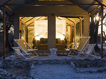 Mushara Bush Camp: Zeltchalets mit Veranda