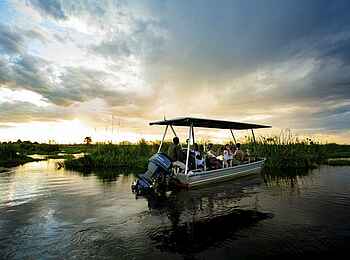 Duba Plains Camp: Bootsfahrt