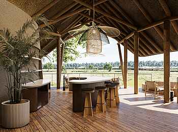 Chobe Savanna Lodge: Bar und Boma