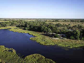 Qorokwe Camp: Luftbild des Camps Qorokwe Camp: Luftbild des Camps
