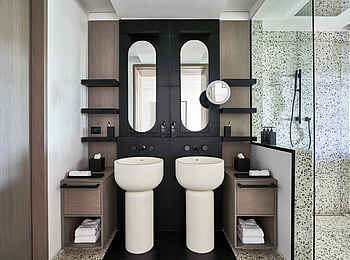 LUX Grand Baie: Das Badezimmer einer Junior Suite LUX Grand Baie: Das Badezimmer einer Junior Suite