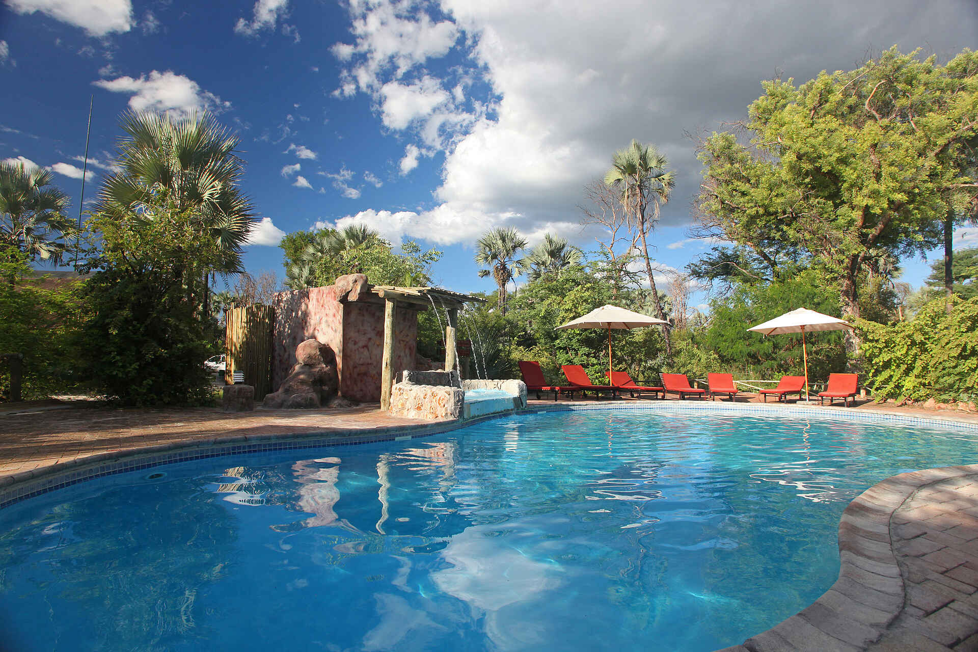 Kalahari, Nata, Nata Bird Sanctuary, Nata Lodge, Under One Botswana Sky, Pool, Makgadikgadi-Senke
