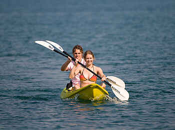 Pumulani Lodge: Kayakfahrt