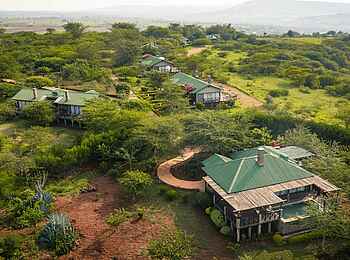 Ngorongoro O'ldeani Mountain Lodge: Die Gästeunterkünfte aus der Vogelperspektive