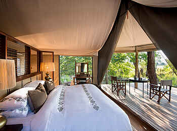 Nxabega Okavango Tented Camp: Guest Tent Blick hinaus