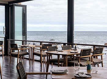 Tintswalo Atlantic Boutique-Hotel: Das Restaurant mit Blick auf das Meer Tintswalo Atlantic Boutique-Hotel: Das Restaurant mit Blick auf das Meer