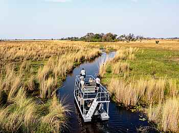 Tuludi Camp: Bootsfahrt im Delta Tuludi Camp: Bootsfahrt im Delta