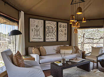 Legendary Mwiba Lodge: Private Lounge Legendary Mwiba Lodge: Private Lounge