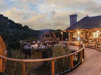 Eagles Crag Lodge: Blick auf die Terrasse Eagles Crag Lodge: Blick auf die Terrasse