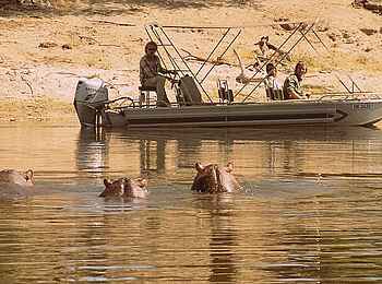 Meno a Kwena Camp: Bootsfahrt