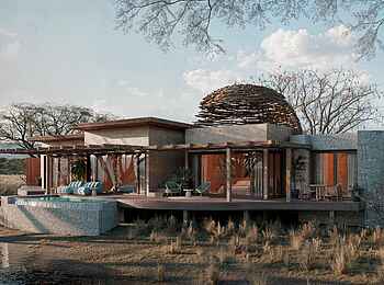 Shisaka Camp: Außenansicht Villa