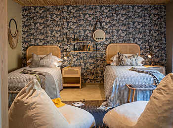 Thornybush Game Lodge: Das Zweibettzimmer des Kamara House Thornybush Game Lodge: Das Zweibettzimmer des Kamara House
