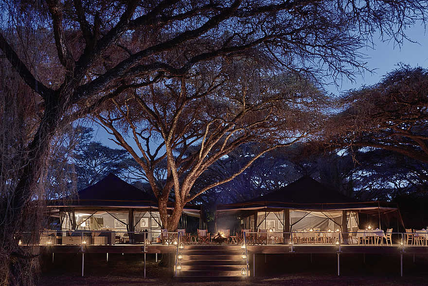 Sanctuary Ngorongoro Crater Camp: Blick auf den Hauptbereich Sanctuary Ngorongoro Crater Camp: Blick auf den Hauptbereich