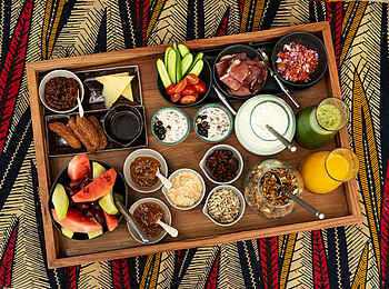 andBeyond Grumeti Serengeti River Lodge: Ein Frühstück andBeyond Grumeti Serengeti River Lodge: Ein Frühstück