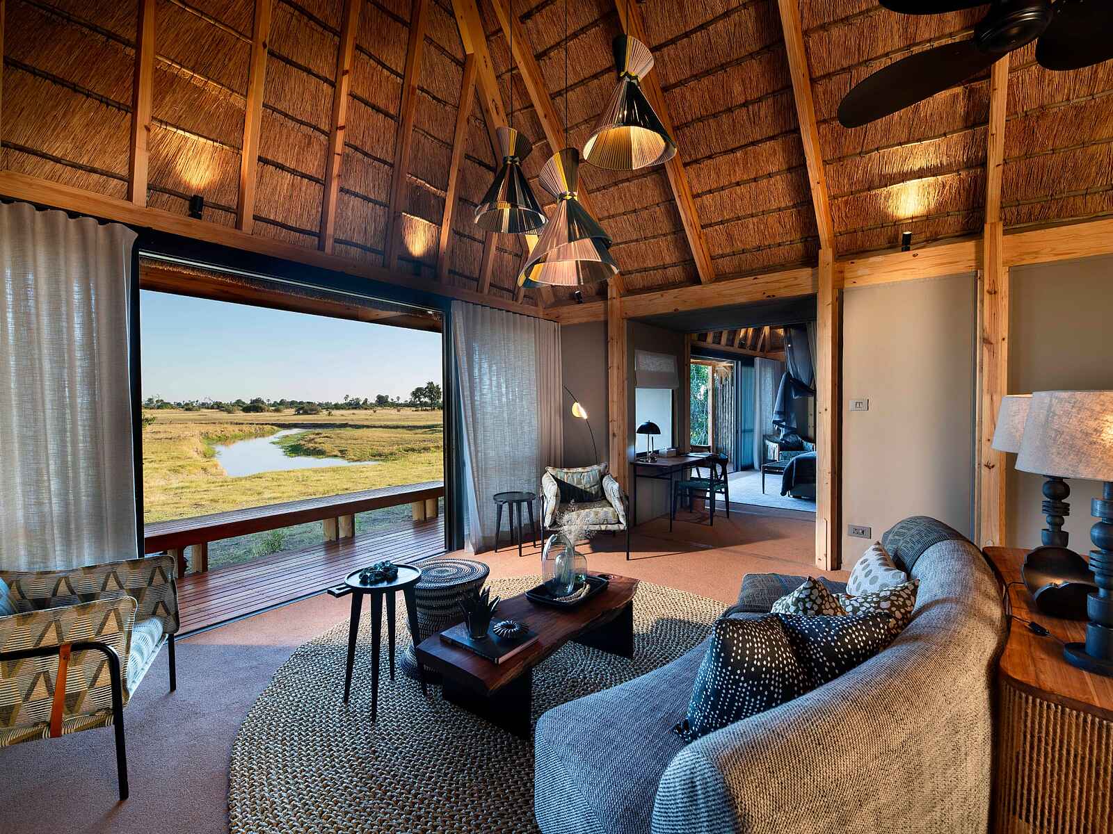 Camp Tawana: Blick aus dem Wohnzimmer Camp Tawana: Blick aus dem Wohnzimmer