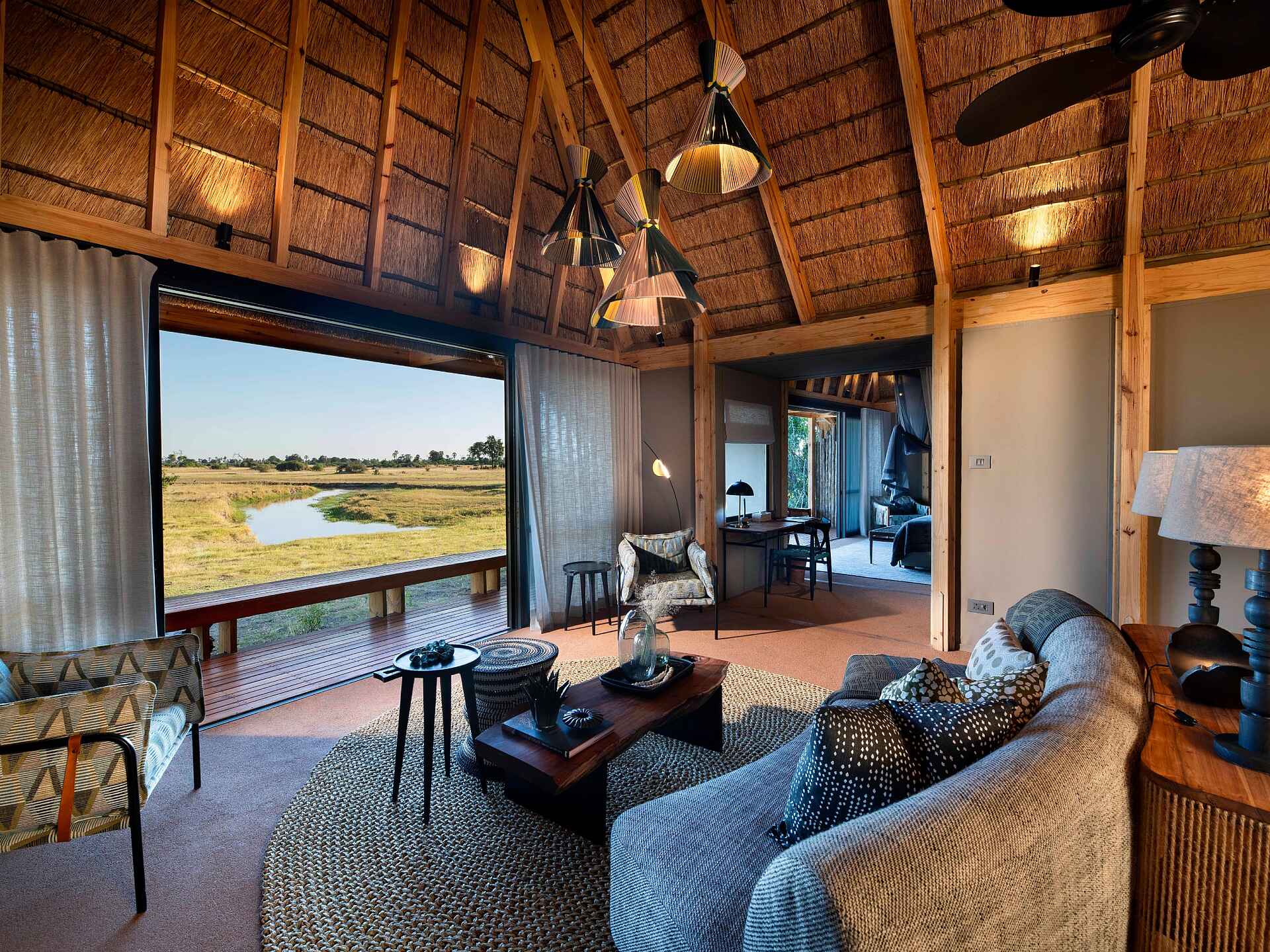 Camp Tawana: Blick aus dem Wohnzimmer Camp Tawana: Blick aus dem Wohnzimmer