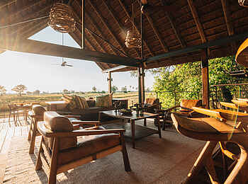 Chitabe Camp: Blick von der Terrasse