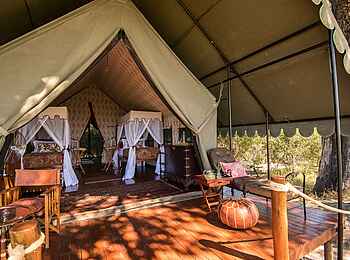 Duke´s Camp: Terrasse Gästezelt