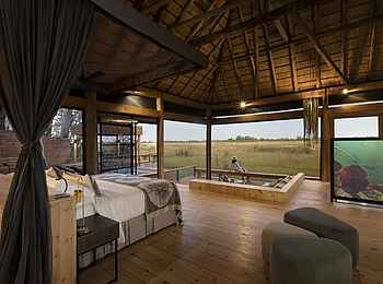 Vumbura Plains Camp: Suite Blick hinaus
