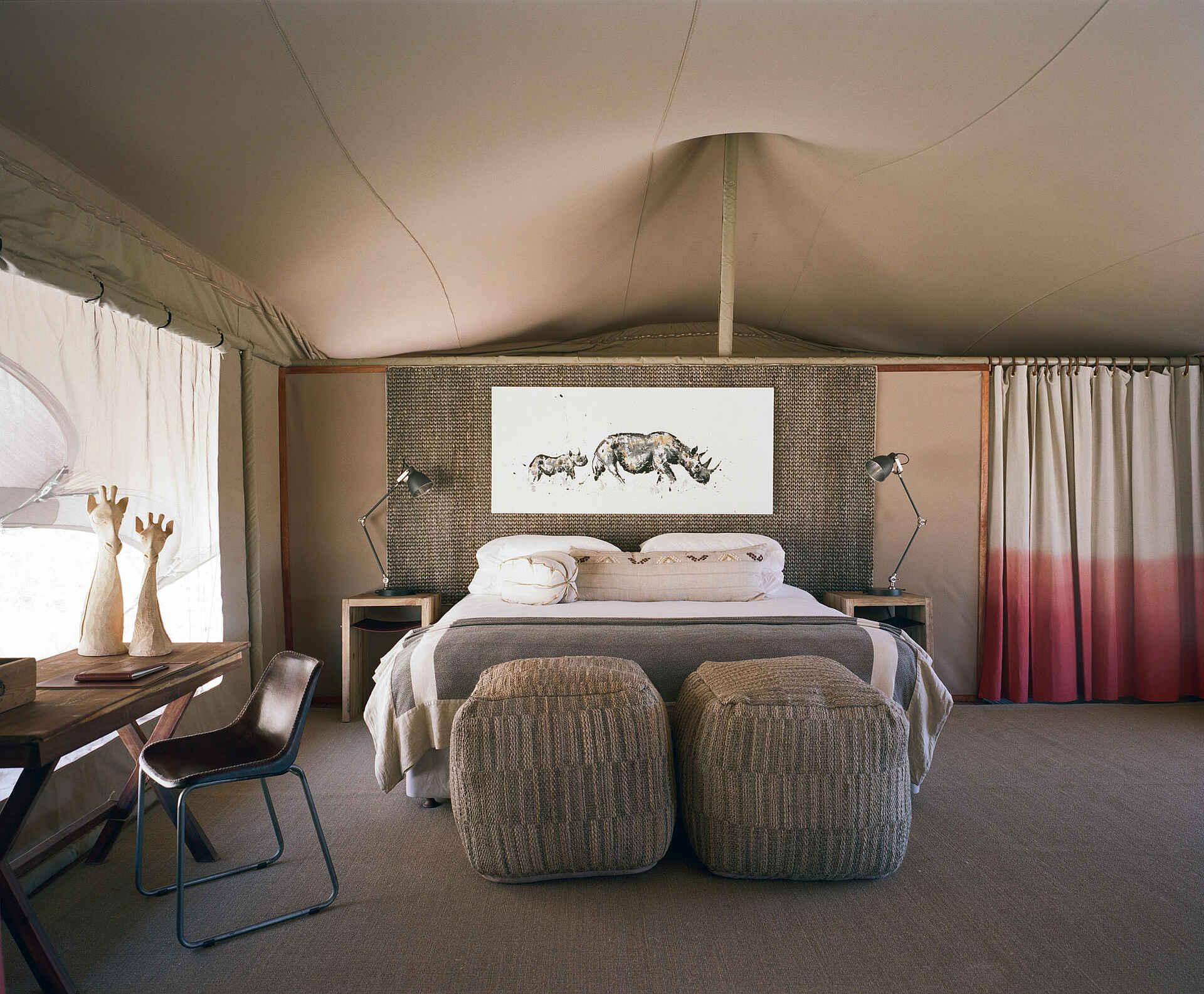 Hoanib Valley Camp: Gästezelt Doppelbett