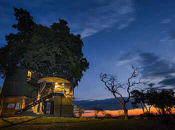 Jackalberry Tented Camp: Camp bei Nacht