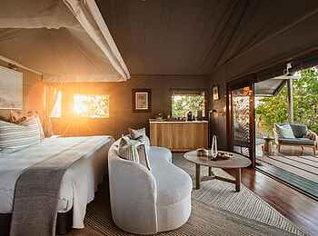 Chitabe Lediba Camp: Standard Tent Blick hinaus