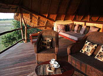 Kafunta River Lodge: Balkon