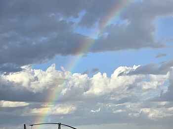 MmaTsebe Tented Camp: Helikopter mit Regenbogen