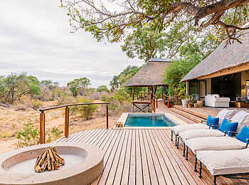 Siviti Timbavati Plains Lodge: Die Terrasse der Villa Siviti Timbavati Plains Lodge: Die Terrasse der Villa