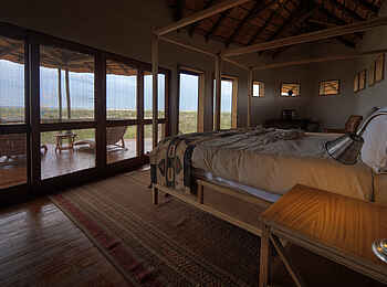 Tau Pan Camp: Blick aus einem Chalet