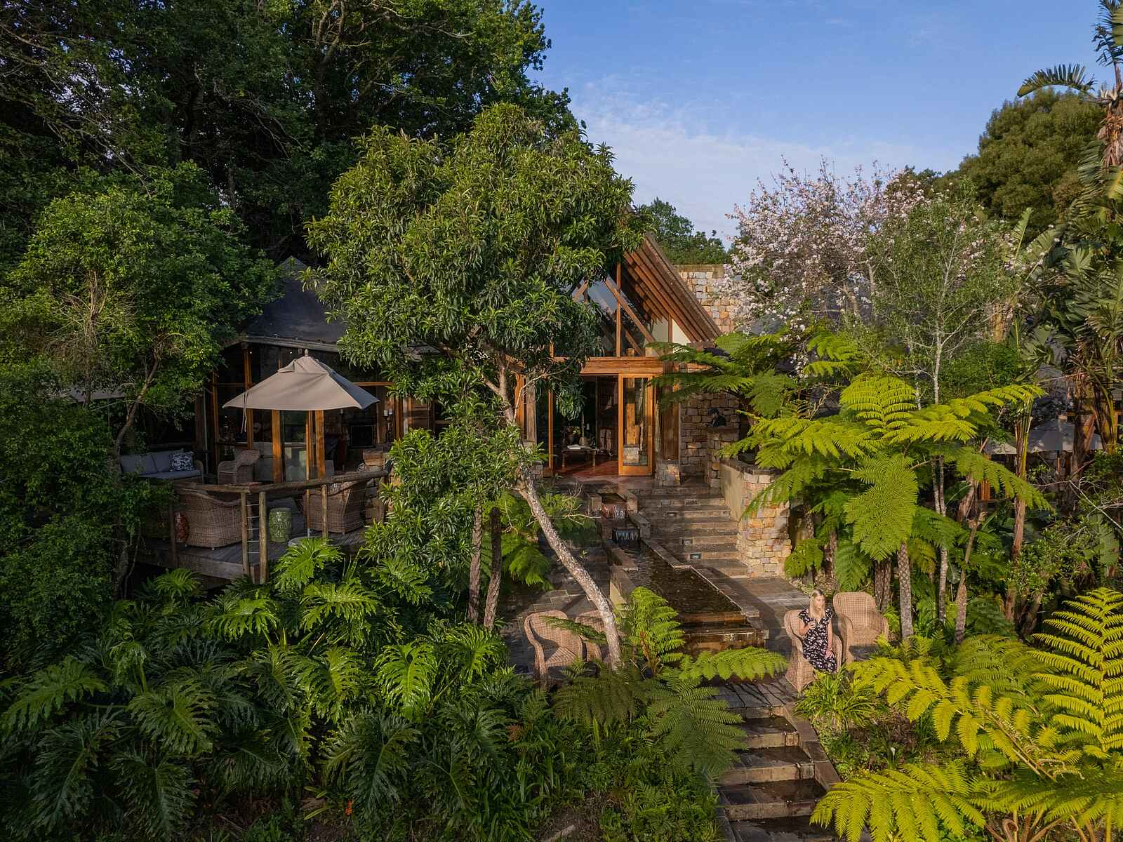 Tsala Treetop Lodge: die Lounge im Grünen Tsala Treetop Lodge: die Lounge im Grünen