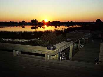 Vumbura Plains Camp: Sonnenuntergang