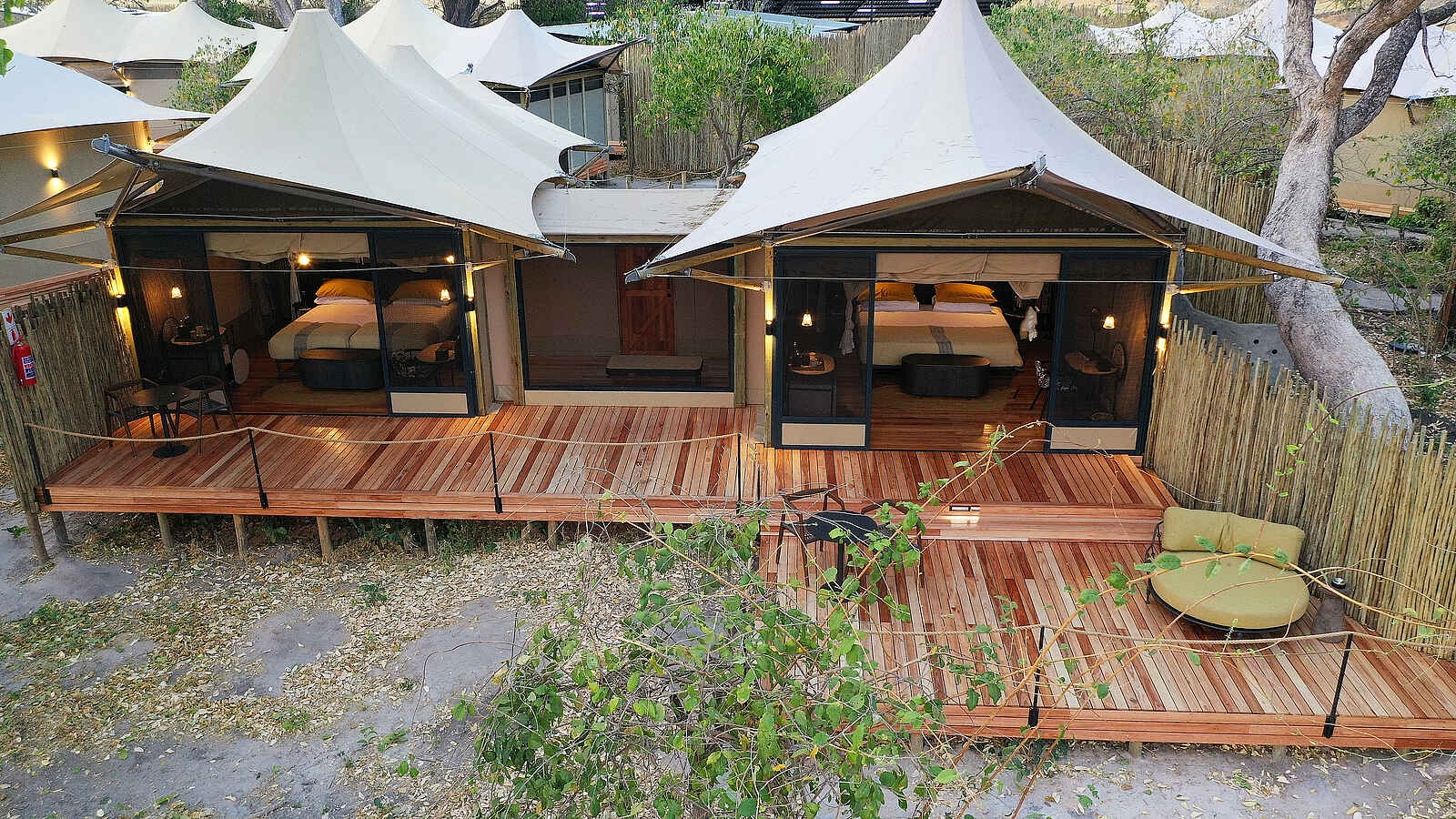 Khwai Leadwood: Familienzelt Khwai Leadwood: Familienzelt