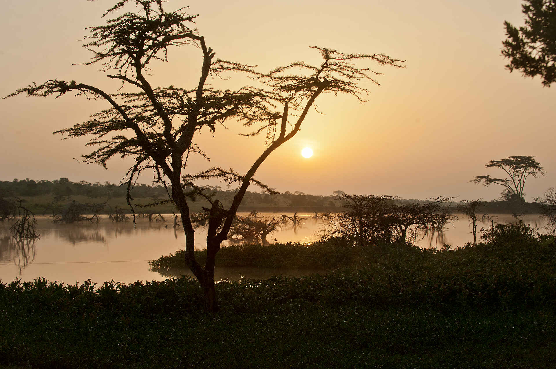 Kenia, Kicheche Camps, Kicheche Laikipia Camp, Laikipia-Plateau, Ol Pejeta Conservancy, Busch, See, Sonnenuntergang, Afrikarma, Afrikarma Safaris, Afrikarma Safaris – Wildnis. Hautnah., afrikarma.de