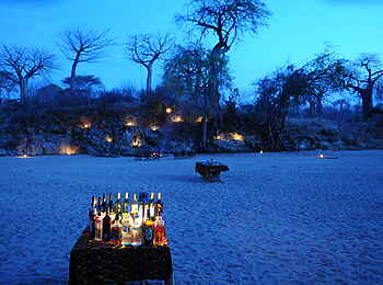 Mwagusi Safari Camp: Bar am Fluss