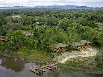 Musesenji River Camp: Gemeinschaftsbereich von oben