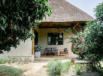 Sentema Farm Lodge: Blick auf das Garten Cottage Sentema Farm Lodge: Blick auf das Garten Cottage