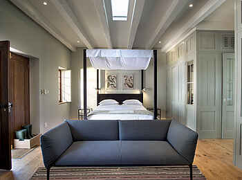 Babylonstoren: Frontalansicht Bett