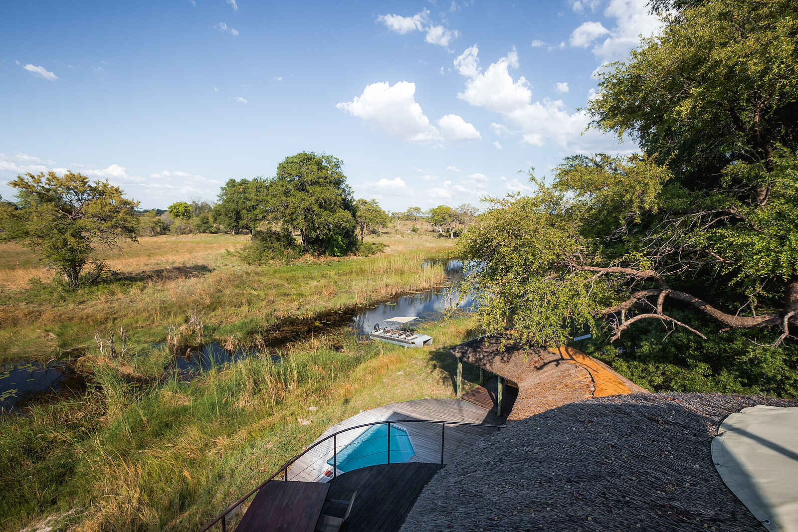 Jackalberry Tented Camp: Blick auf den kleinen Pool Jackalberry Tented Camp: Blick auf den kleinen Pool