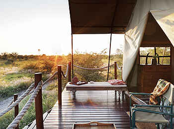 Camp Kalahari: Meru Safari Tent Terrasse