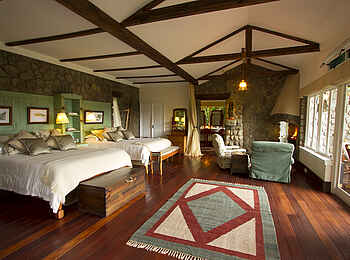 Gibbs Farm: Schlafzimmer im Cottage