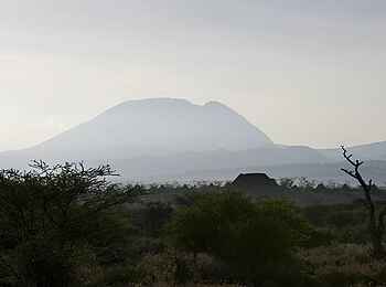 Kambi ya Tembo Camp: Blick vom Camp zum Kilimanjaro